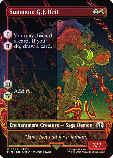 Summon: G.F. Ifrit (FIN) (369) / Borderless / Foil