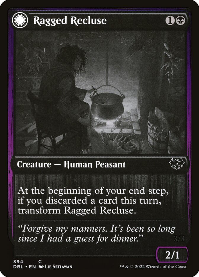 Ragged Recluse // Odious Witch (DBL) (394) — cara 1 de 2