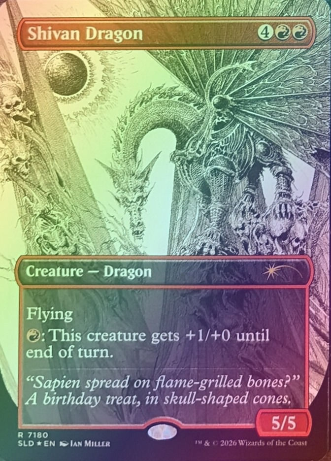 Shivan Dragon (SLD) (7180) / Borderless / Foil