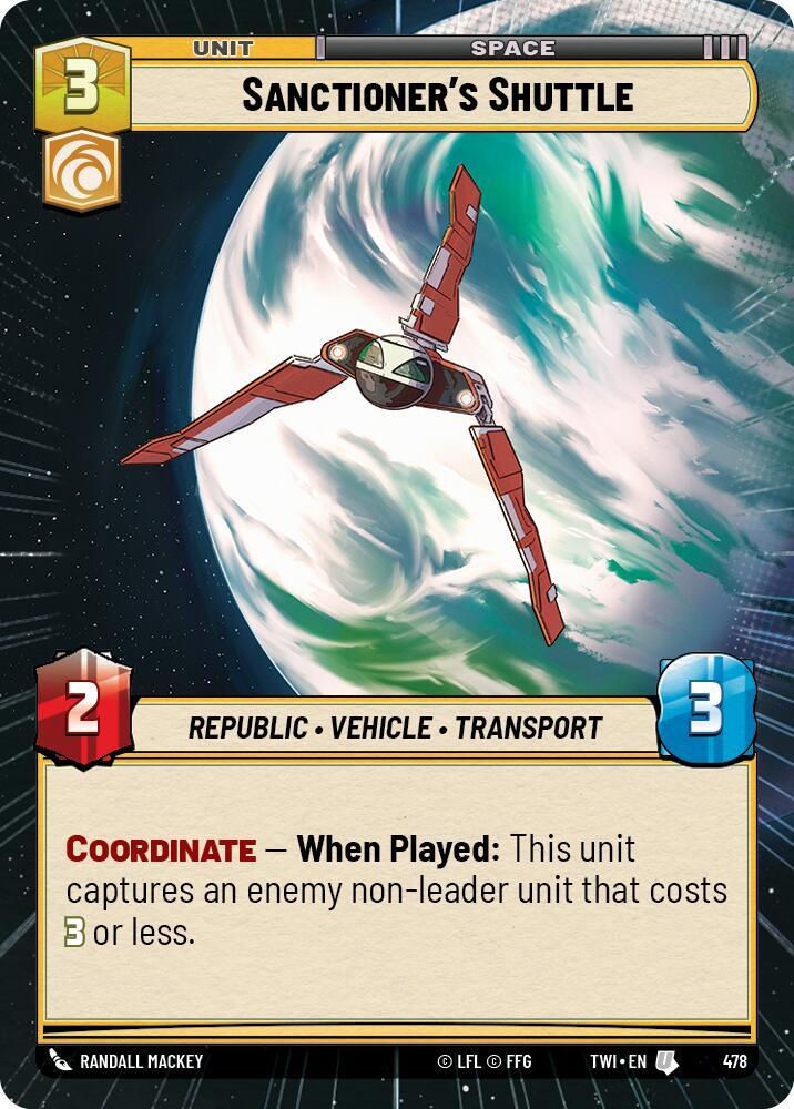 Sanctioner's Shuttle (Hyperspace) (TWI) (478) / Foil