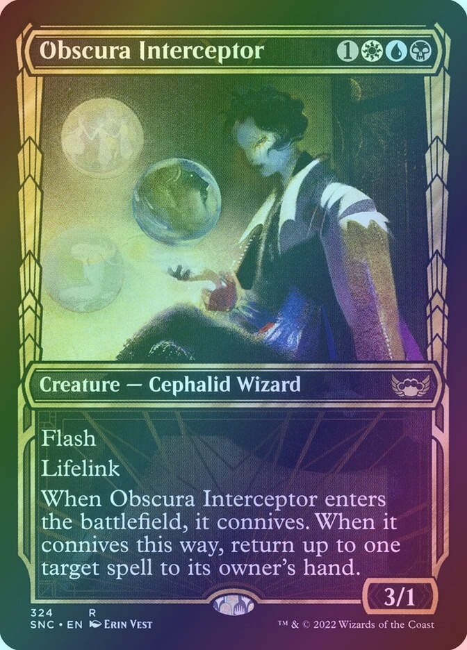 Obscura Interceptor (SNC) (324) / Showcase / Foil
