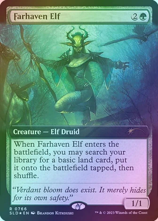Farhaven Elf (SLD) (766) / Extended Art / Foil