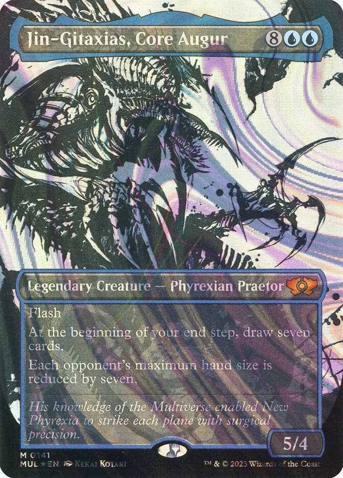 Jin-Gitaxias, Core Augur (MUL) (141) / Borderless / Showcase / Halo Foil