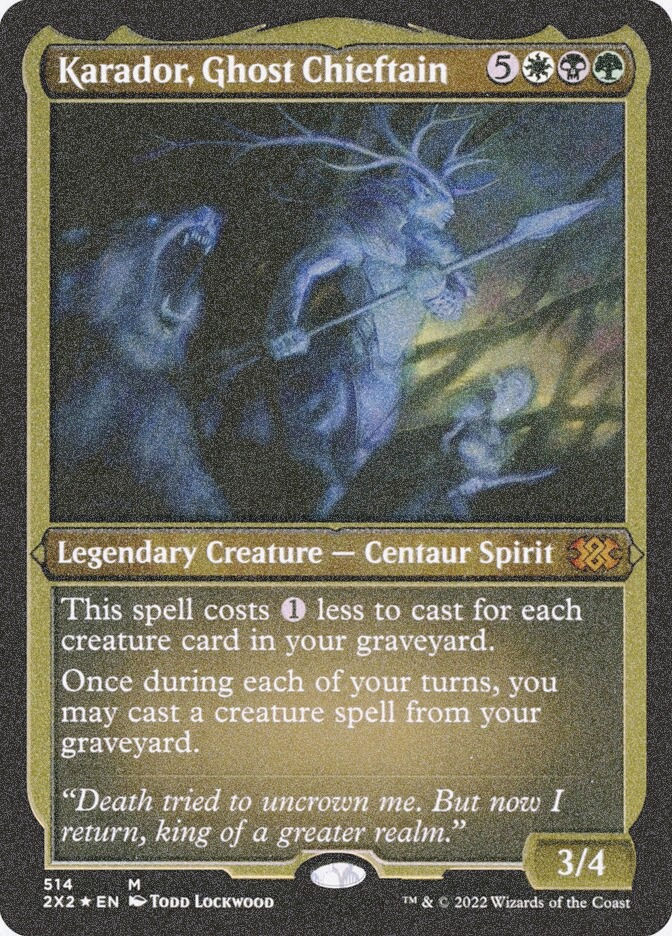 Karador, Ghost Chieftain (2X2) (514) / Foil Etched