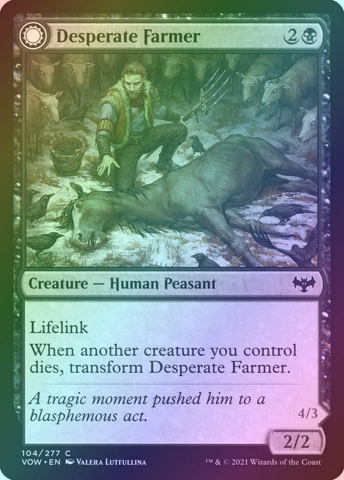 Desperate Farmer // Depraved Harvester (VOW) (104) / Foil