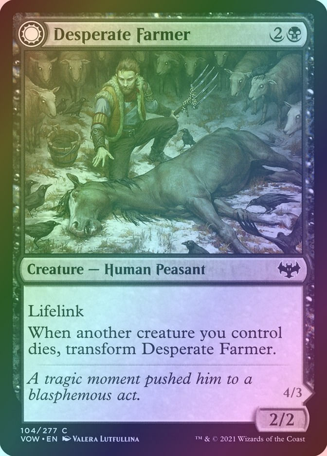 Desperate Farmer // Depraved Harvester (VOW) (104) / Foil — cara 1 de 2