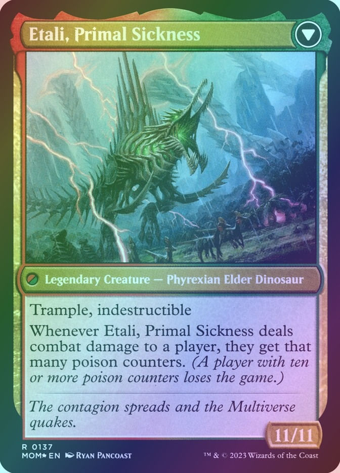 Etali, Primal Conqueror // Etali, Primal Sickness (PMOM) (137s) / Foil — cara 2 de 2
