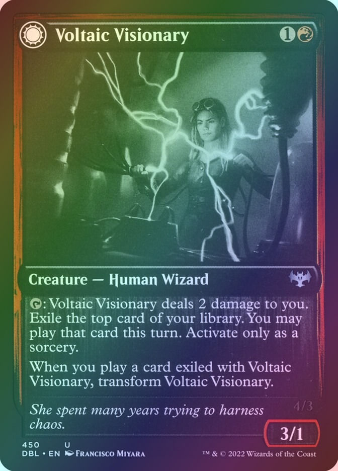 Voltaic Visionary // Volt-Charged Berserker (DBL) (450) / Foil — cara 1 de 2