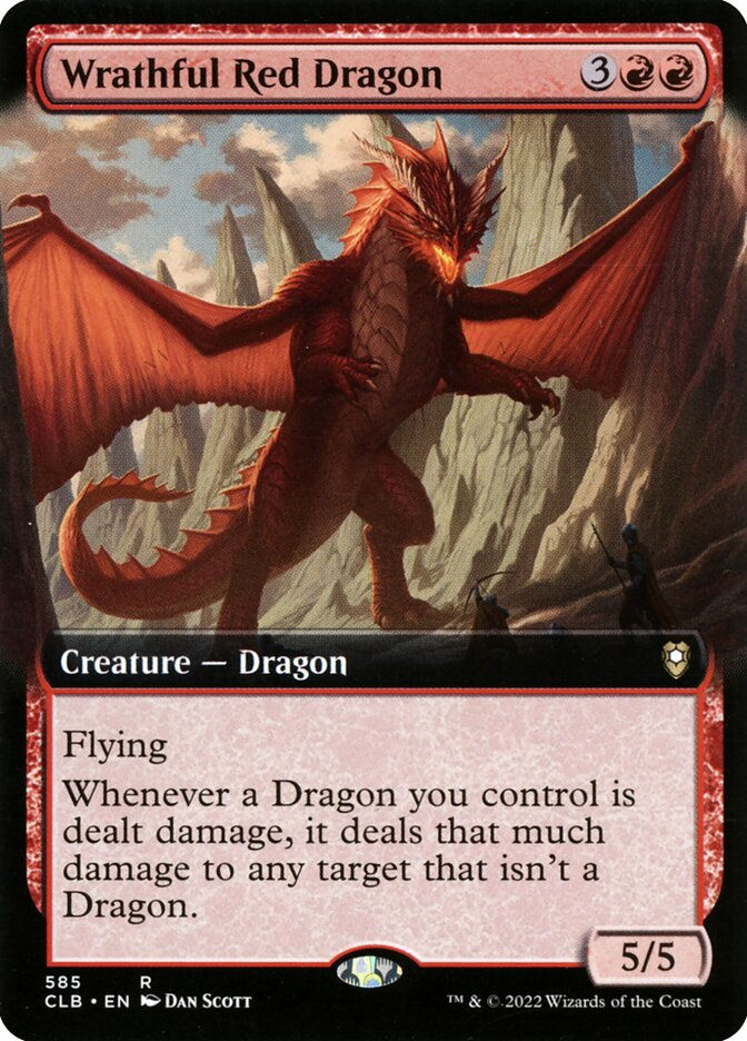 Wrathful Red Dragon (CLB) (585) / Extended Art