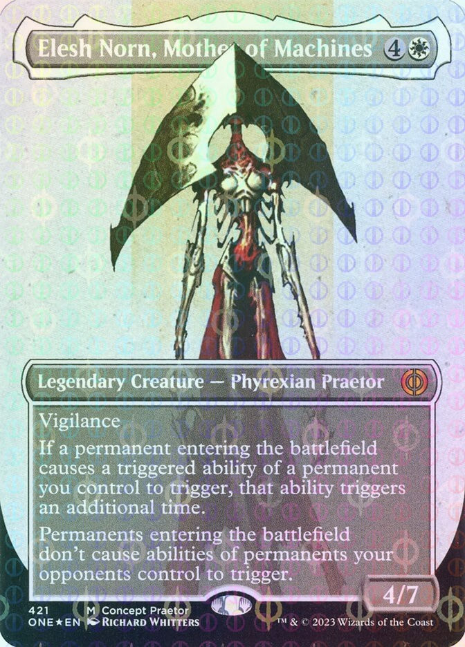 Elesh Norn, Mother of Machines (ONE) (421) / Borderless / Compleat Foil