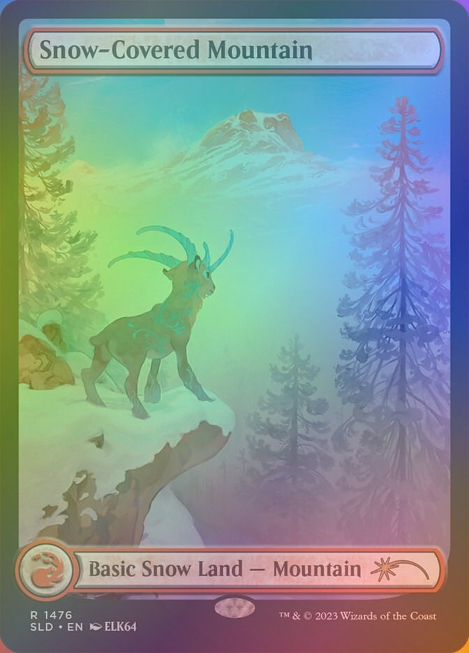 Snow-Covered Mountain (SLD) (1476★) / Rainbow Foil