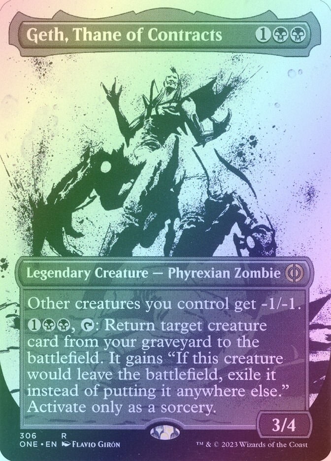 Geth, Thane of Contracts (ONE) (306) / Borderless / Showcase / Foil