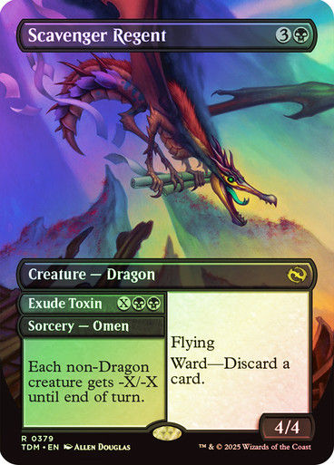 Scavenger Regent // Exude Toxin (TDM) (379) / Foil / Borderless — cara 1 de 2