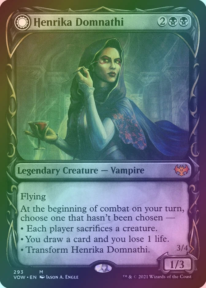 Henrika Domnathi // Henrika, Infernal Seer (VOW) (293) / Showcase / Foil
