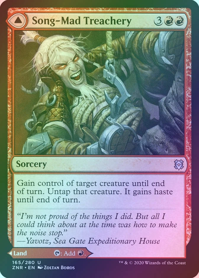 Song-Mad Treachery // Song-Mad Ruins (ZNR) (165) / Foil
