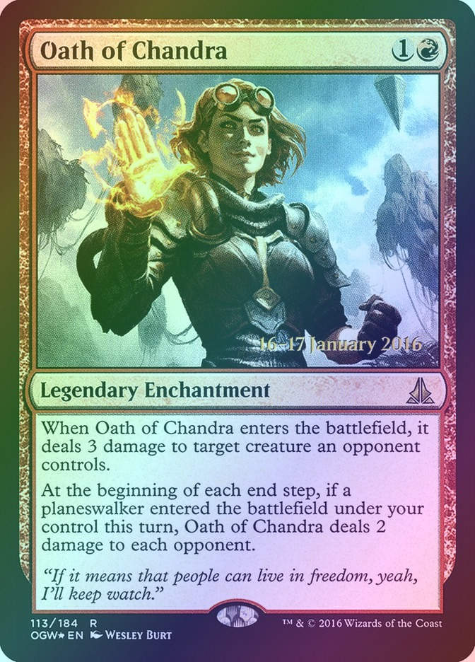 Oath of Chandra (POGW) (113s) / Foil