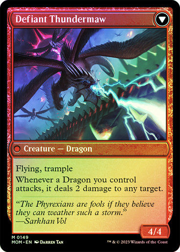Invasion of Tarkir // Defiant Thundermaw (mom) / Foil — cara 2 de 2
