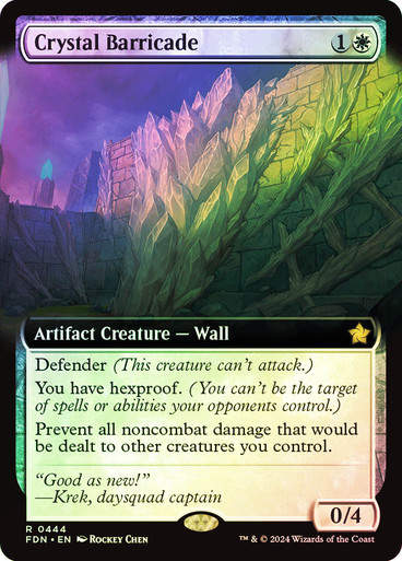 Crystal Barricade (FDN) (444) / Foil / Extended Art