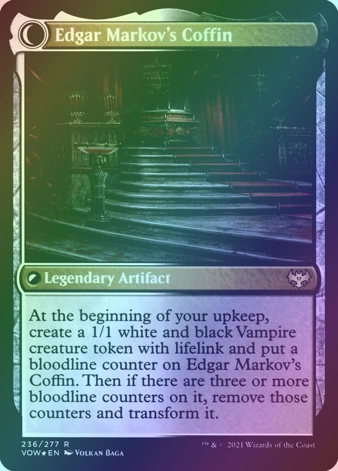 Edgar, Charmed Groom // Edgar Markov's Coffin (PVOW) (236s) / Foil — cara 2 de 2