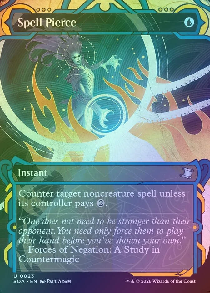 Spell Pierce (SOA) (23) / Borderless / Showcase / Foil