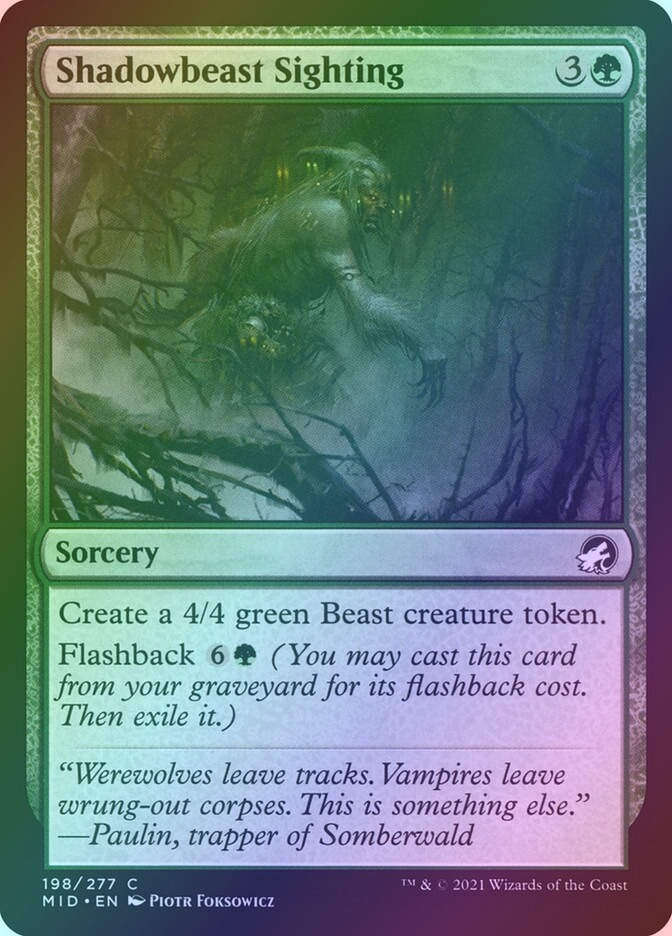 Shadowbeast Sighting (MID) (198) / Foil