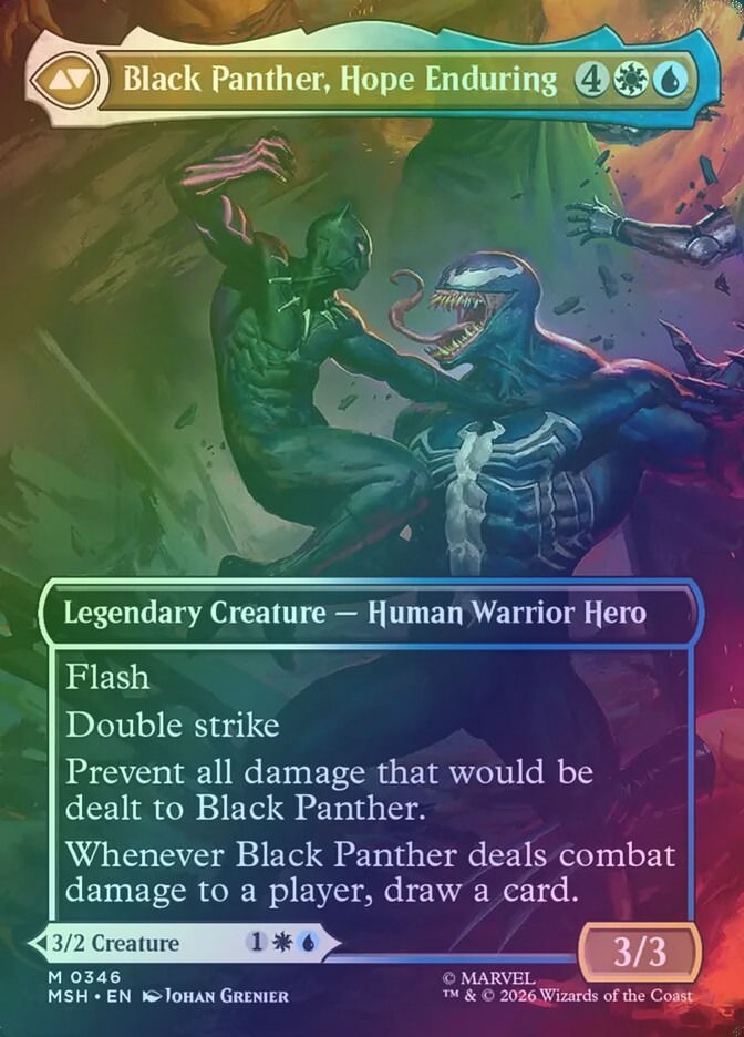 King T'Challa // Black Panther, Hope Enduring (MSH) (346) / Borderless / Foil — cara 2 de 2