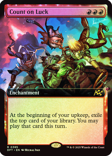 Count on Luck (DFT) (385) / Foil / Extended Art