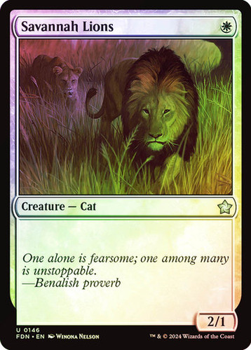 Savannah Lions (FDN) (146) / Foil | MTG Wolf México