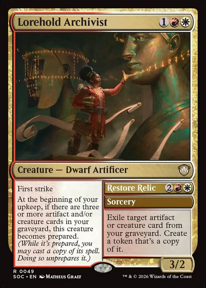 Lorehold Archivist // Restore Relic (SOC) (49)