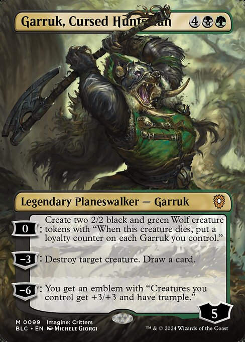 Garruk, Cursed Huntsman (blc) (99) / Borderless