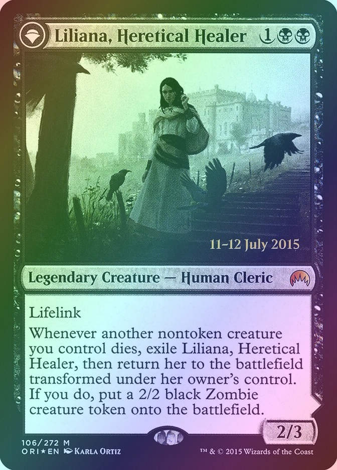 Liliana, Heretical Healer // Liliana, Defiant Necromancer (PORI) (106s) / Foil