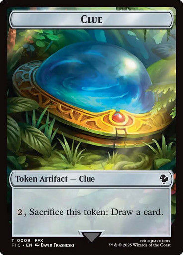 Clue Token // Treasure Token (TFIC) — cara 1 de 2