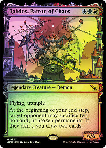 Rakdos, Patron of Chaos (mkm) (320) / Showcase Foil