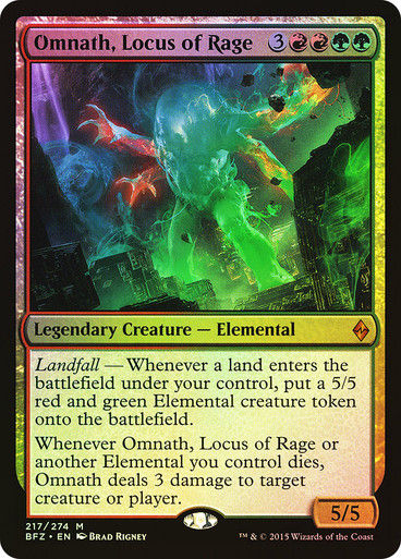 Omnath, Locus of Rage (BFZ) (217) / Foil