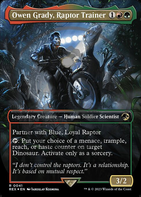Owen Grady, Raptor Trainer (rex) / Embossed Foil
