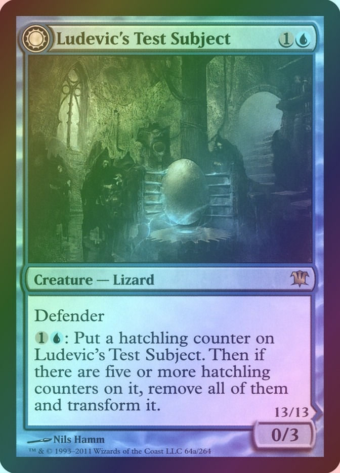 Ludevic's Test Subject // Ludevic's Abomination (ISD) (64) / Foil — cara 1 de 2