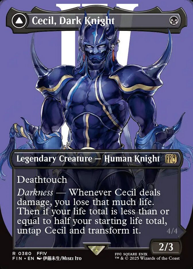 Cecil, Dark Knight // Cecil, Redeemed Paladin (FIN) (380) / Borderless — cara 1 de 2