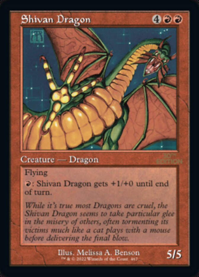 Shivan Dragon (30a) / Retro Frame