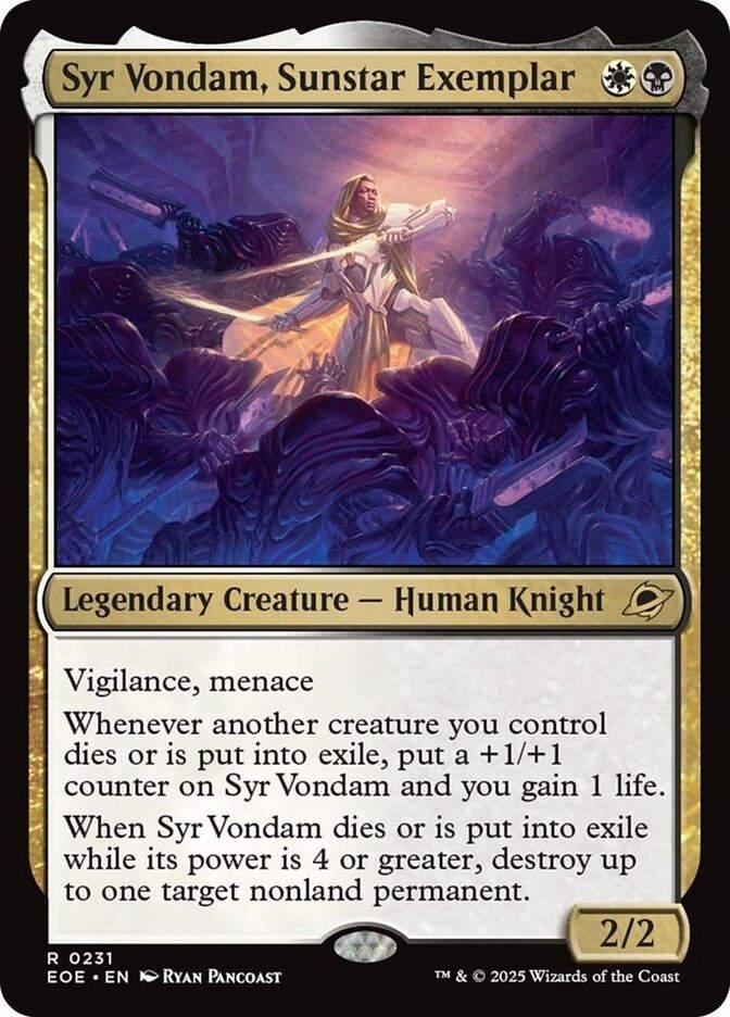 Syr Vondam, Sunstar Exemplar (EOE) (231)