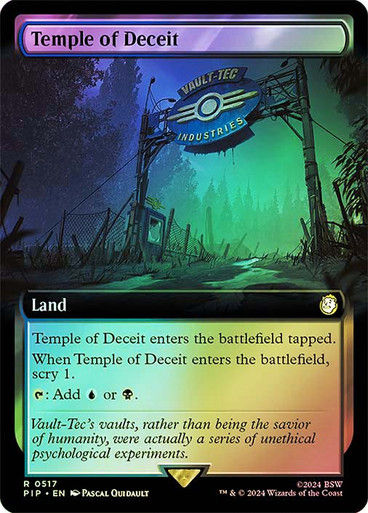 Temple of Deceit (pip) (517) / Extended Art Foil