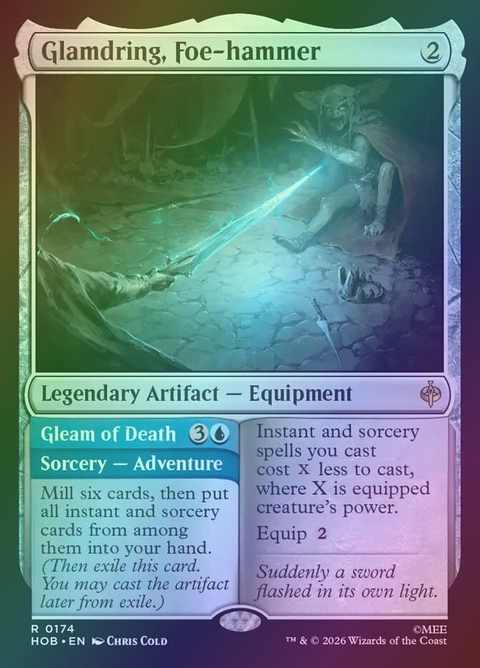 Glamdring, Foe-hammer // Gleam of Death (HOB) (174) / Foil