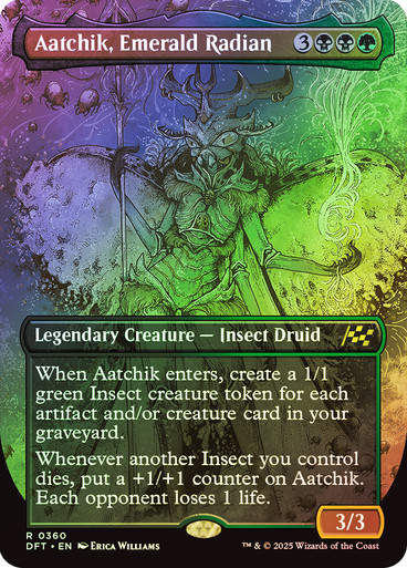 Aatchik, Emerald Radian (DFT) (360) / Foil / Borderless