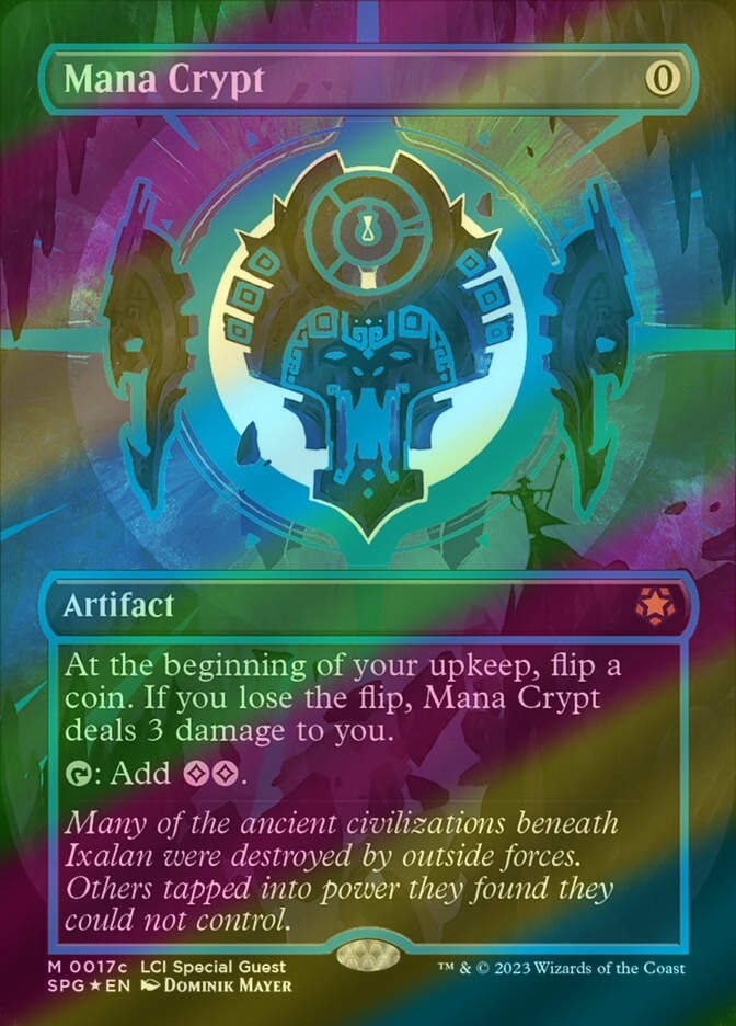 Mana Crypt (SPG) (17c) / Borderless / Neon Ink Foil