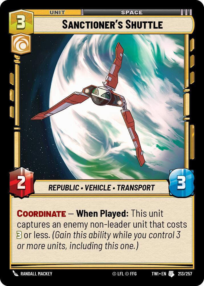 Sanctioner's Shuttle (TWI) (213/257) / Foil