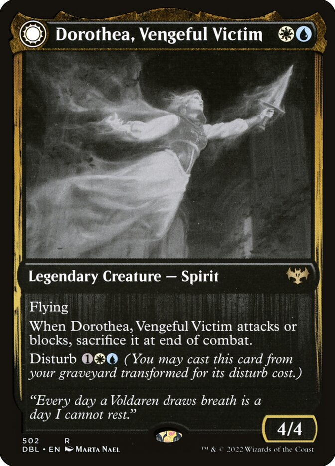 Dorothea, Vengeful Victim // Dorothea's Retribution (DBL) (502) — cara 1 de 2