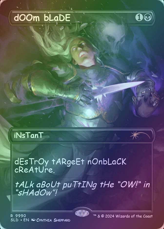 Doom Blade (SLD) (9990) / Borderless / Rainbow Foil