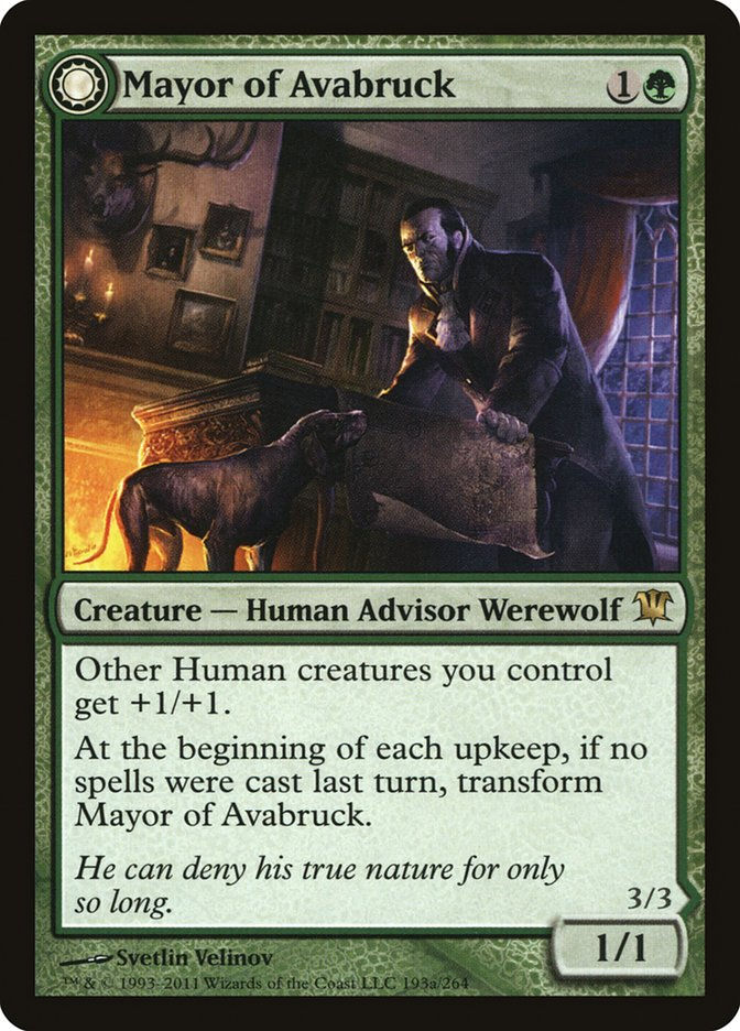 Mayor of Avabruck // Howlpack Alpha (ISD) (193) — cara 1 de 2