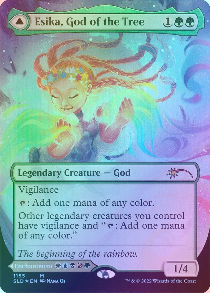 Esika, God of the Tree // The Prismatic Bridge (SLD) (1155) / Borderless / Foil — cara 1 de 2