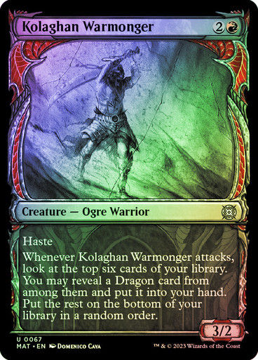 Kolaghan Warmonger (MAT) / Showcase / Foil
