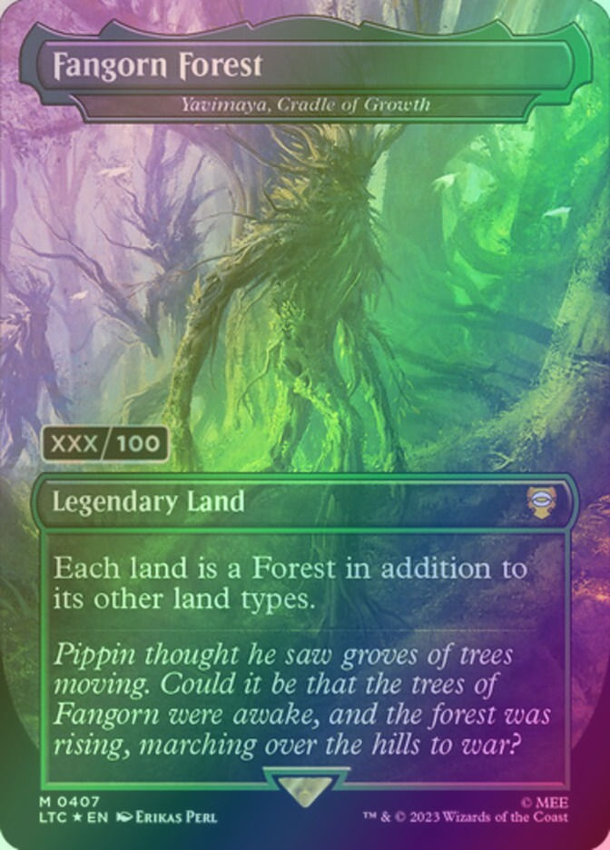 Yavimaya, Cradle of Growth (LTC) (407z) / Borderless / Serialized